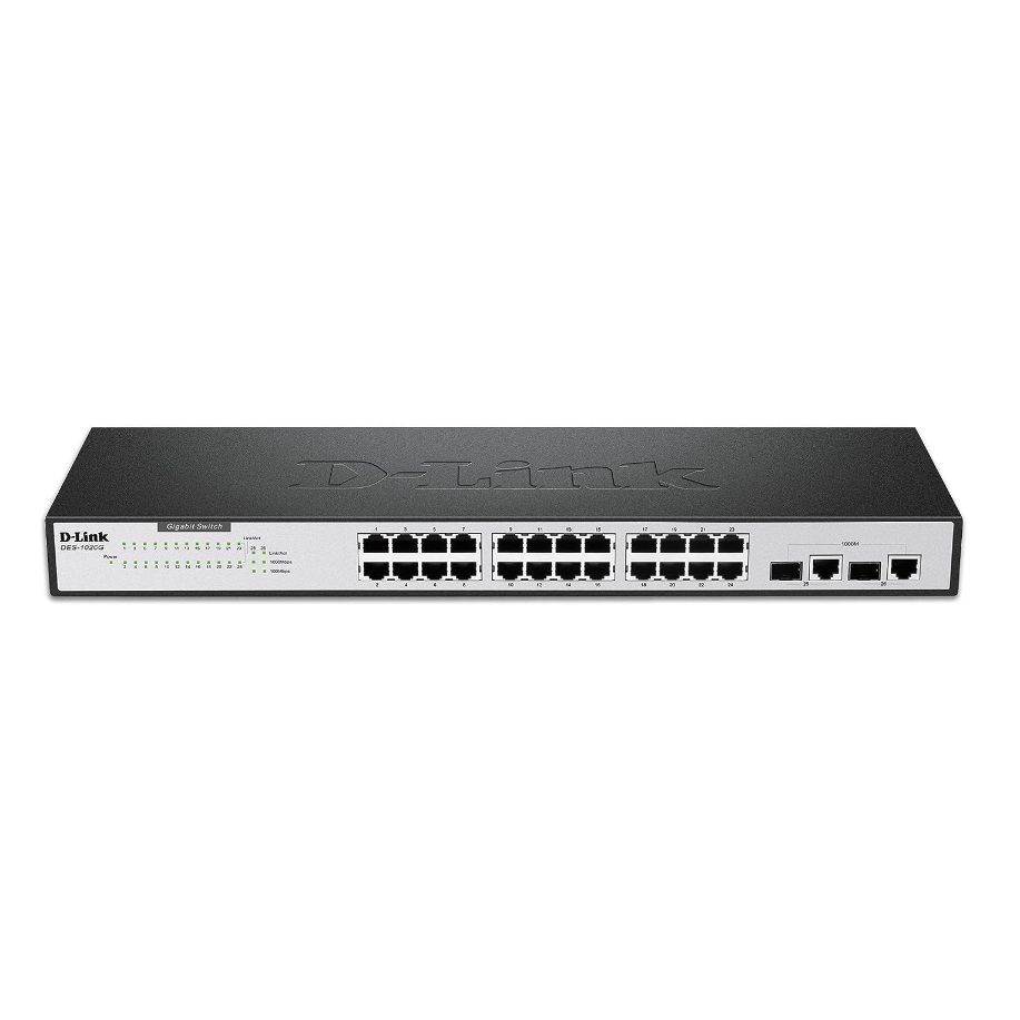 Switch D-link DES-1026g 24 Portas Fast Ethernet com 2 Portas Gigabit
