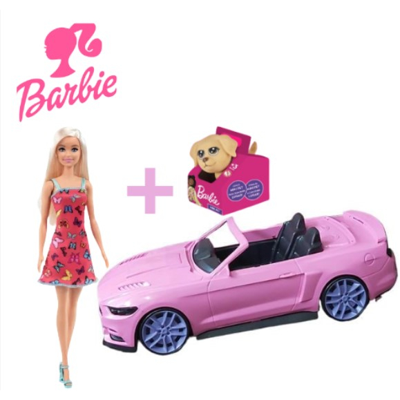 Carro barbie rosa hot sale