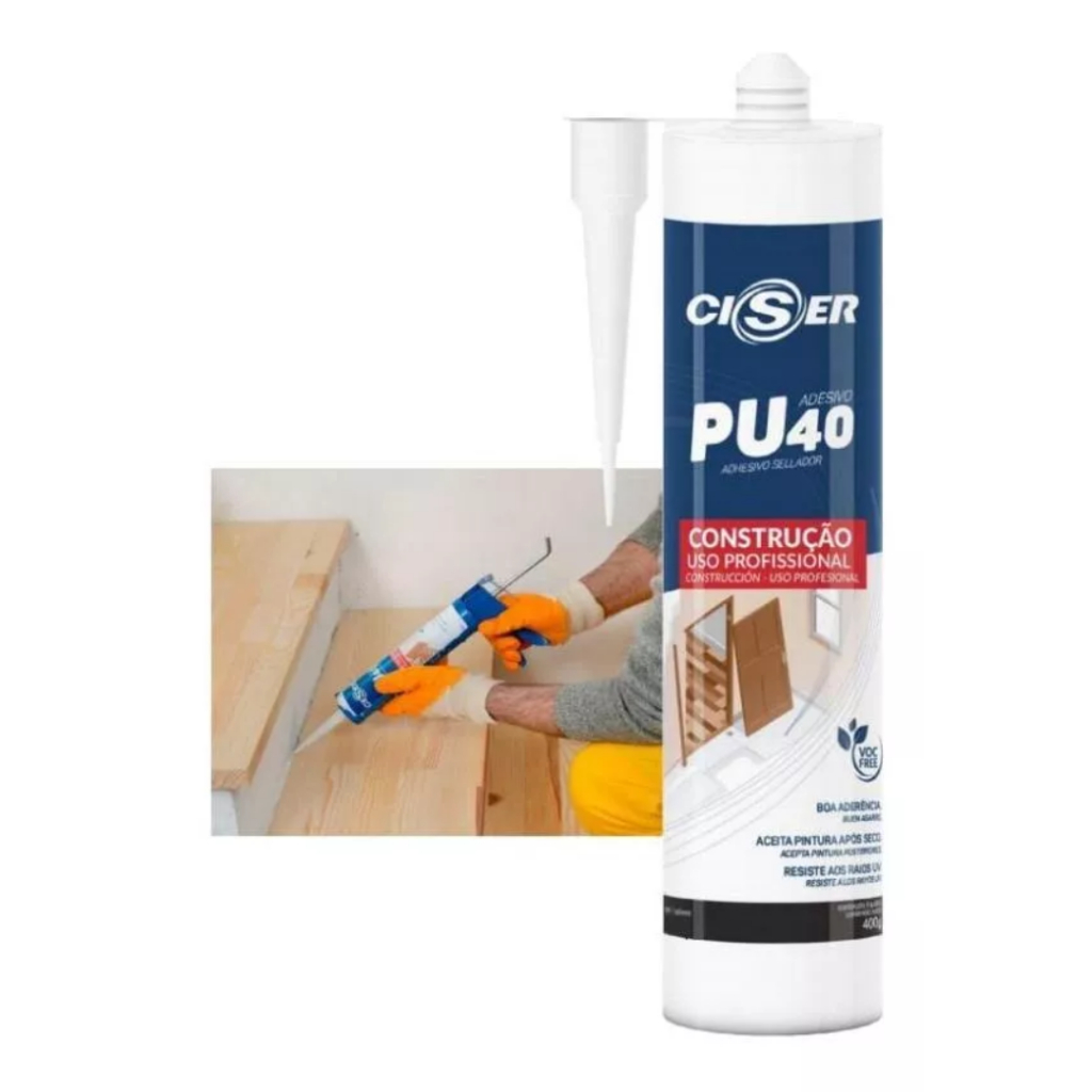 Adesivo Selante Hibrido Construção Pu 40 Branco 400g - Ciser | Shopee ...
