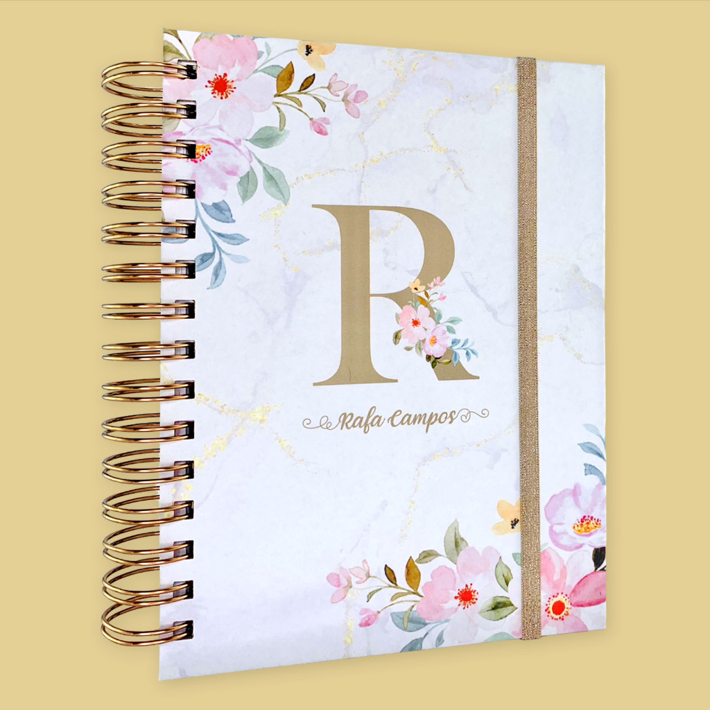 Agenda Planner Anual 2024 Iniciais Personalizado Com Nome Shopee Brasil