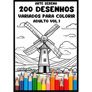 60 Desenhos Em FOLHAS SOLTAS A5 Gramatura 75g Para Colorir Pintar Para  Adulto Desenhos de Casas Para Relaxar Arteterapia