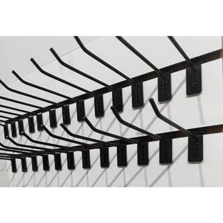 KIT 10 GANCHOS PRETO PARA PAINEL CANALETADO