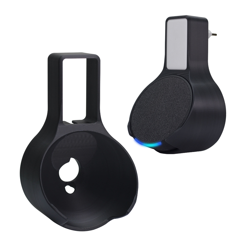 Suporte de tomada para alexa echo pop preto escorrega o pre o