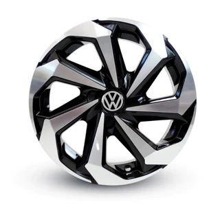 Kit 4x Calotas Spider Aro 13/14/15 Vw Volkswagen Gol Space Fox Polo Up Voyage Saveiro + Emblema Resinado