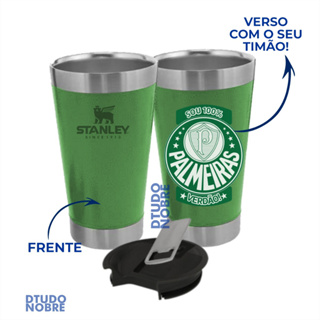 Copo Térmico exclusivo personalizado de Time em Inox de 473ml Flamengo botafogo palmeiras cruzeiro qualquer time Envio Imediato