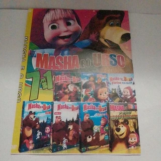 dvd Masha e o urso 7x1 raridade novo copia