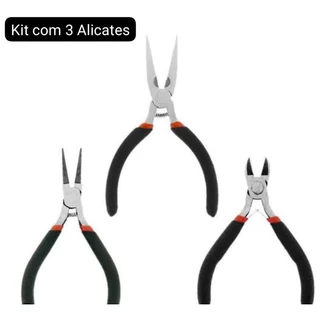 Kit com 3 Alicates Pará Artesanatos, Bijuterias e etc.