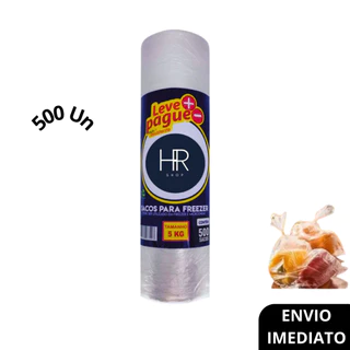 Bobina Picotada Sacos Plásticos 5 kg Com 500 Un 28x40cm Para Freezer Armazenamento