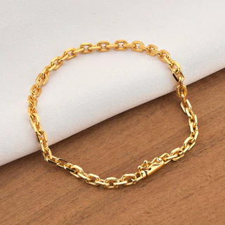 Pulseira Masculina Cartie Cadeado com Fecho Canhão Banhada a Ouro18k Bracelete Masculino