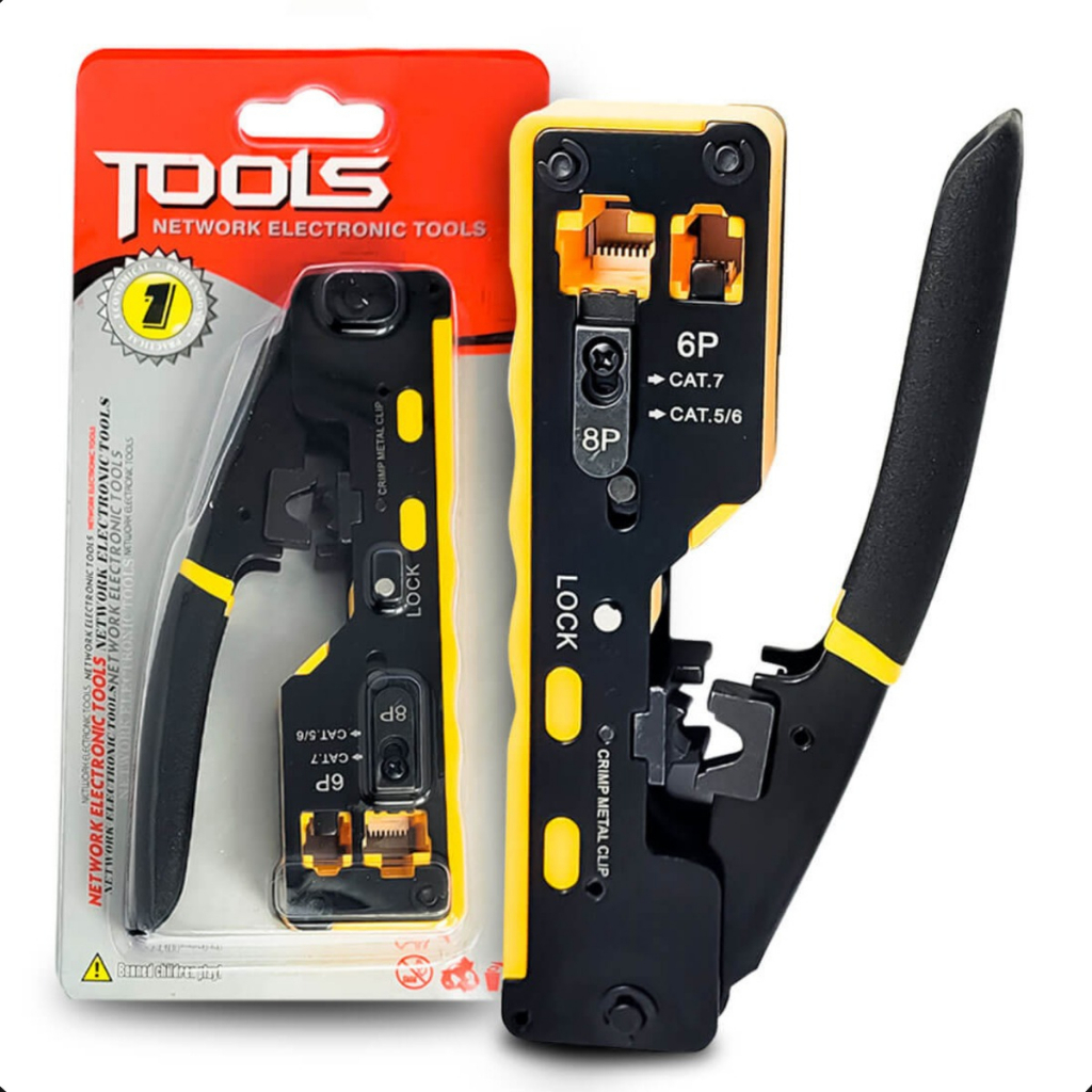 Conector Ez Crimp Cat6 Alicate Para Conector Rj45 Rj11 Cat7