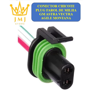 Conector Plug Chicote Farol Milha Gm Vectra Astra Agile Montana TC 1049 ETE 7989