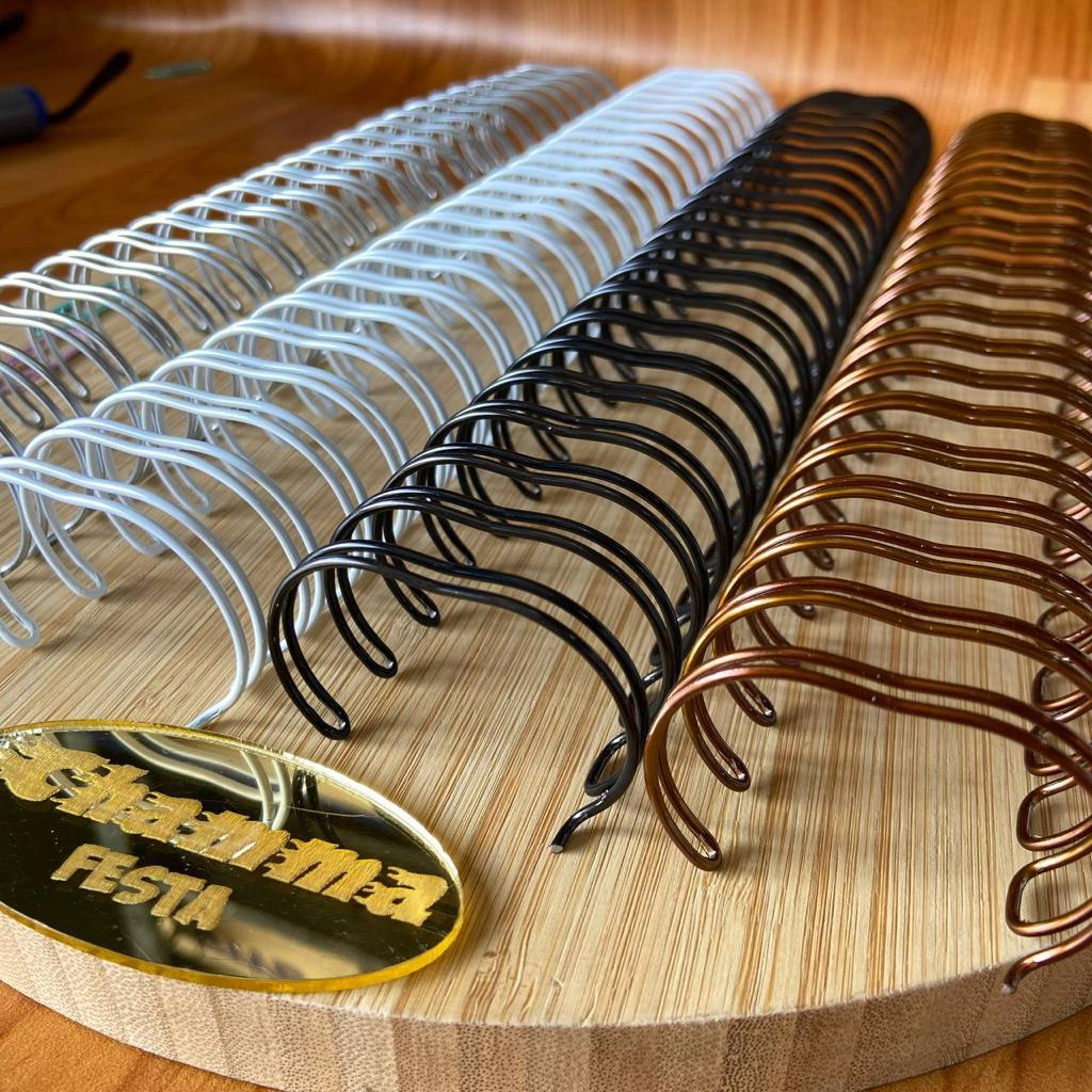 Wire-o para encardenação Garra Duplo Anel 4 unidades - 2x1 - Garra Duplo com 23 aneis (5/8-3/4-7/8 e 1"