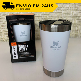Copo Térmico Inox 473ml Com Tampa e Abridor Mantém Gelado e Quente