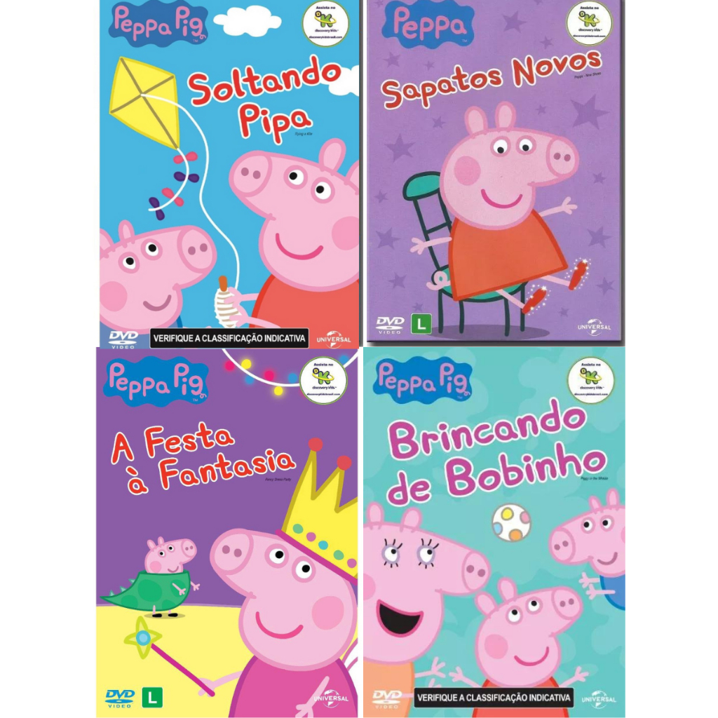Kit Brinquedos infantil 4 Bonecos Familia Peppa Pig, George Pig, Papai Pig,  Mamãe Pig em Promoção na Americanas