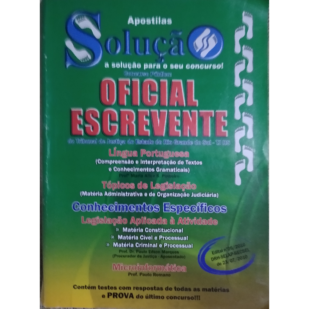 APOSTILA SOLUÇÃO OFICIAL ESCREVENTE | Shopee Brasil