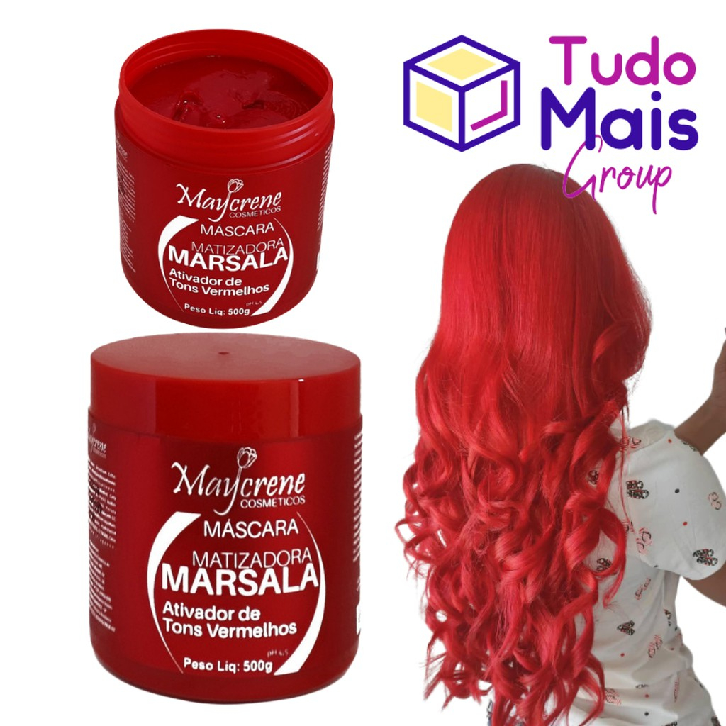 Mascara Profissional para cabelos ruivos produto maycreme marsala ...