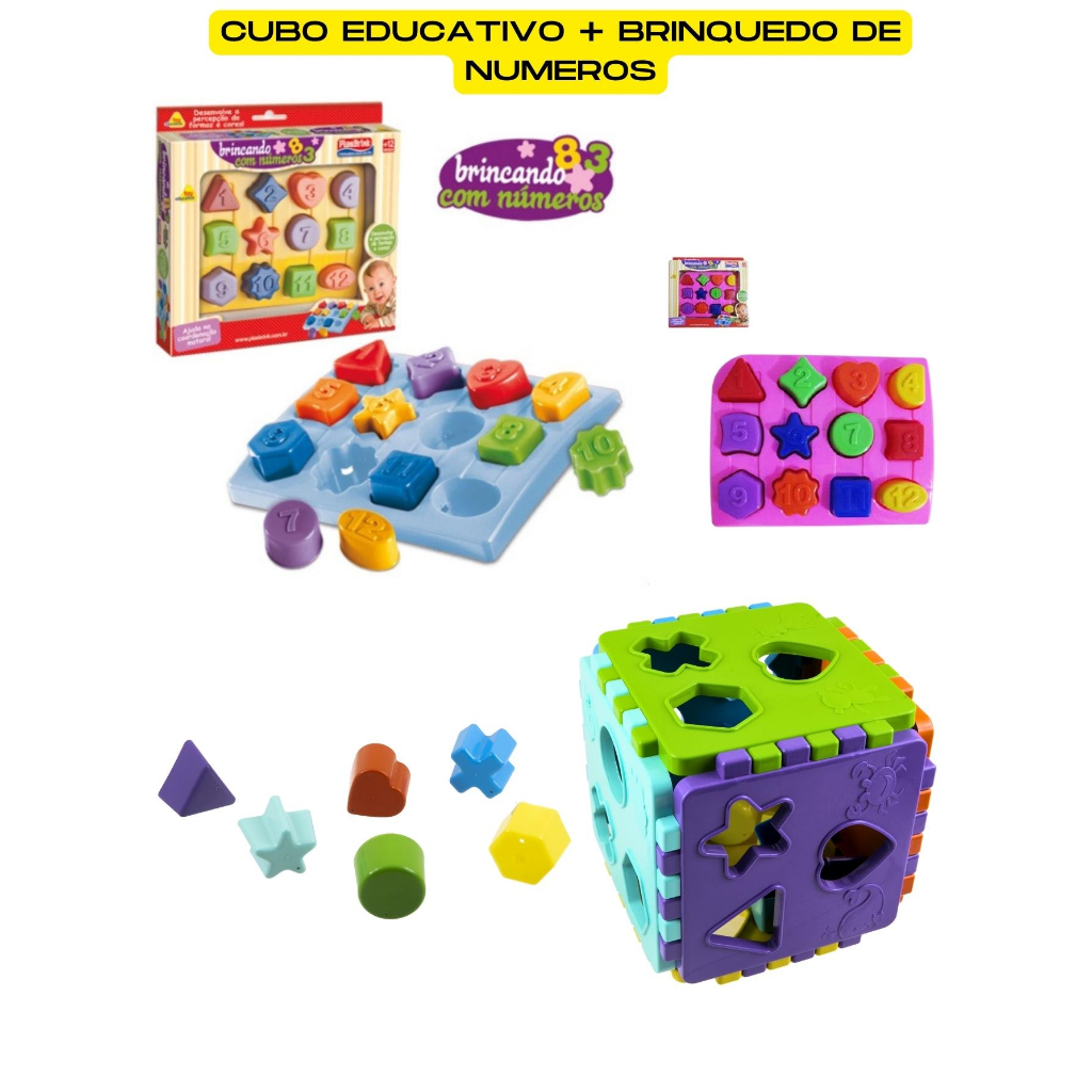 Kit 4 Brinquedos Educativos e Pedagógicos de Encaixe em MDF Quebra Cabeça  Educativo Frutinha Transporte Fazendinha Formas Geométricas Números Quebra  Cabeça Infantil - GDkids Brinquedos Educativos e Pedagógicos