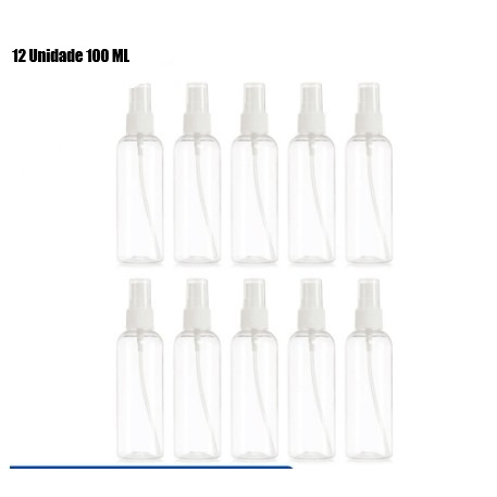 Kit Com 12 Frascos Pet com Válvula Spray