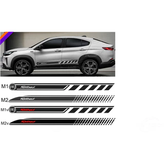 kit Adesivo faixa lateral decorativo do carro fiat fastback