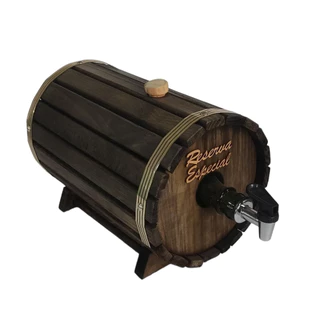 Pingometro Barril Dosador Deitado para Cachaça 5 Litros Adega