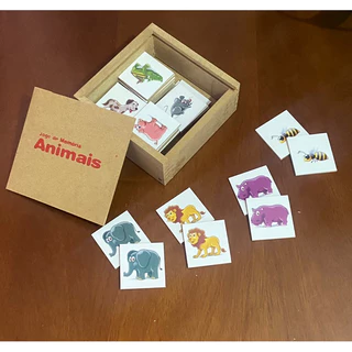 Jogo da Memória em MDF Ótimo para estimular a memória, contendo 20 pares