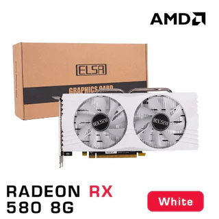 Placa de video RX 580, 8GB ELSA White Radeon, GDDR5, 256bit, GPU Desk Computer Gaming