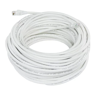 Cabo De Rede Branco Internet Crimpado Rj45 Metros Lan Net Rolo