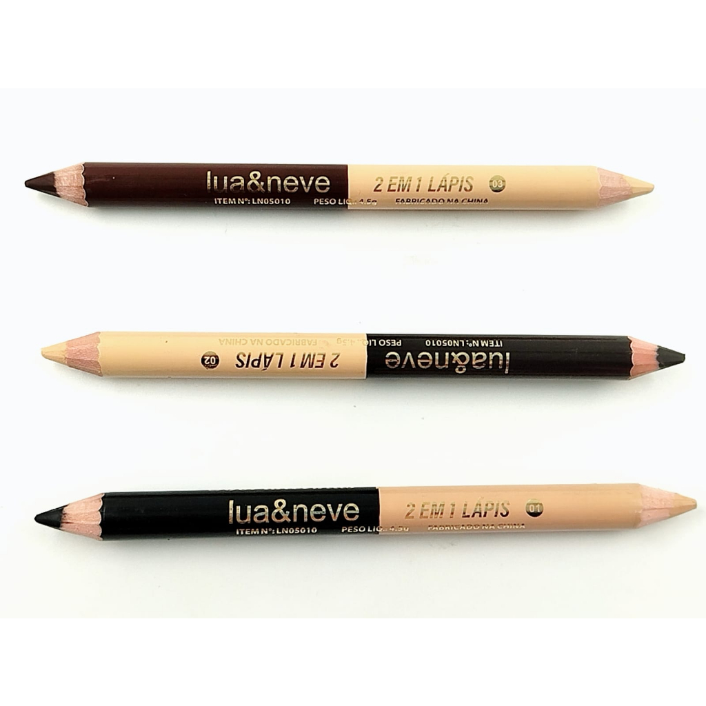 Lápis De Sobrancelhas 2 EM 1 Corretivo Lua&Neve LN05010