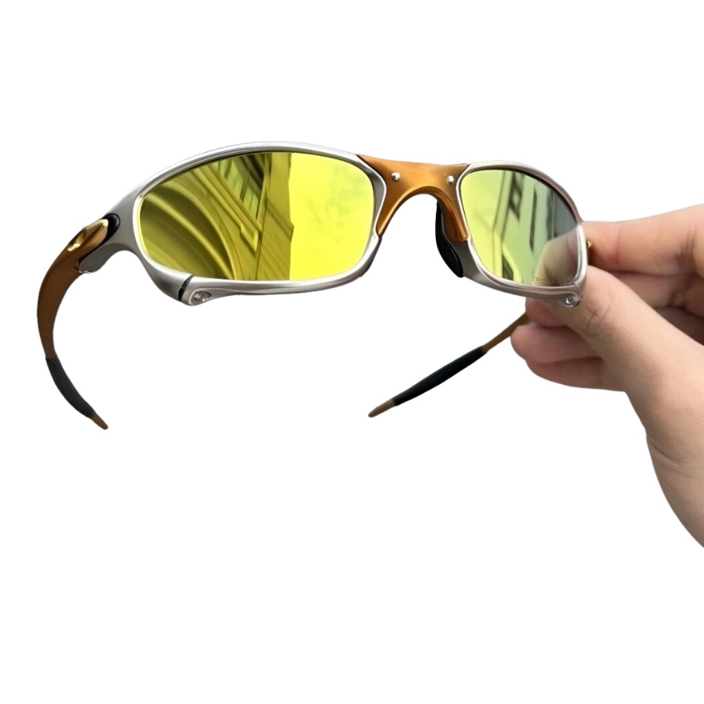 Óculos de Sol VILÃO MOLA Armação Molinha Metal Lentes Proteção Uv