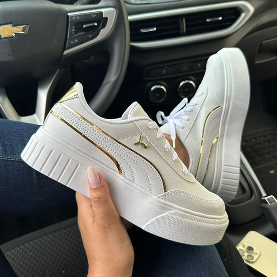 Tênis feminino new suede plataforma confortavel Calçado Branco Tendencia Moda Inverno Sapato Macio Para Dia Dia De Promoção Envio Imediato Tenis Para Mulher Lançamento Frete Grátis