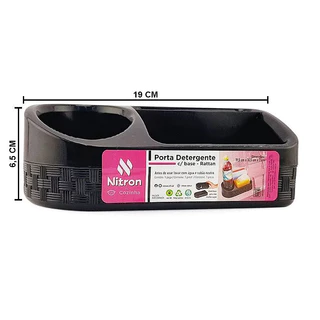 Porta Detergente Esponja 10,5x19,8x7cm Bucha Sabão Esponja Plastico Rattan Com base Nitron em Oferta na Shopee