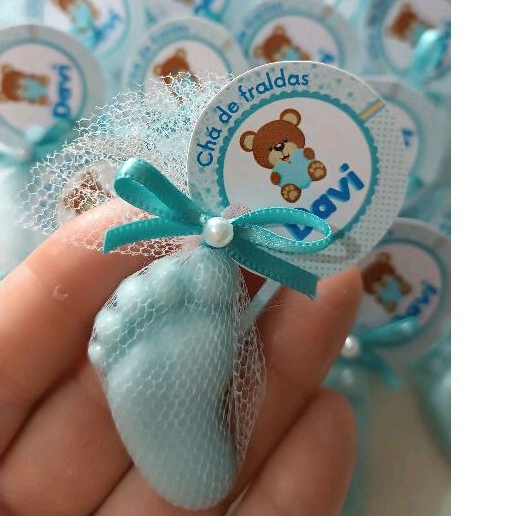 Kits com 10 a 40 unidades pezinho lembrança personalizada com o nome do seu bebê para maternidade chá de bebê chá de fralda