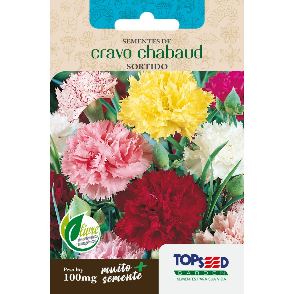 Sementes de Cravo Chabaud Sortido 100mg - Topseed Linha Tradicional ...