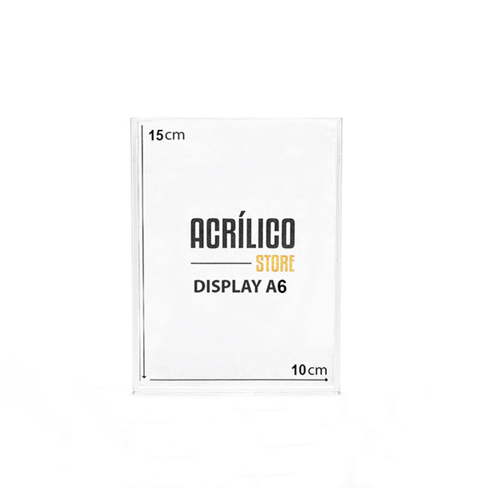 Display Transparente A6 Vertical (10x15cm) | Shopee Brasil