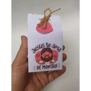 Caixinha Embalagem jesus te ama Lembrancinha evangelismo em Oferta na Shopee