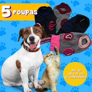 Kit 5 Roupa Roupinha Pet Quente Pequeno e Filhote Atacado Revenda