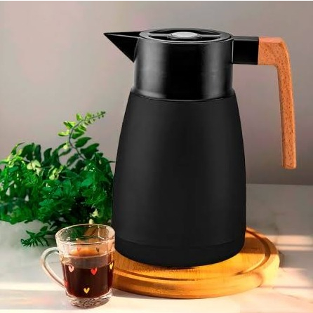Garrafa Térmica Para Água/Chá/Café Na Cor Preta 750ML