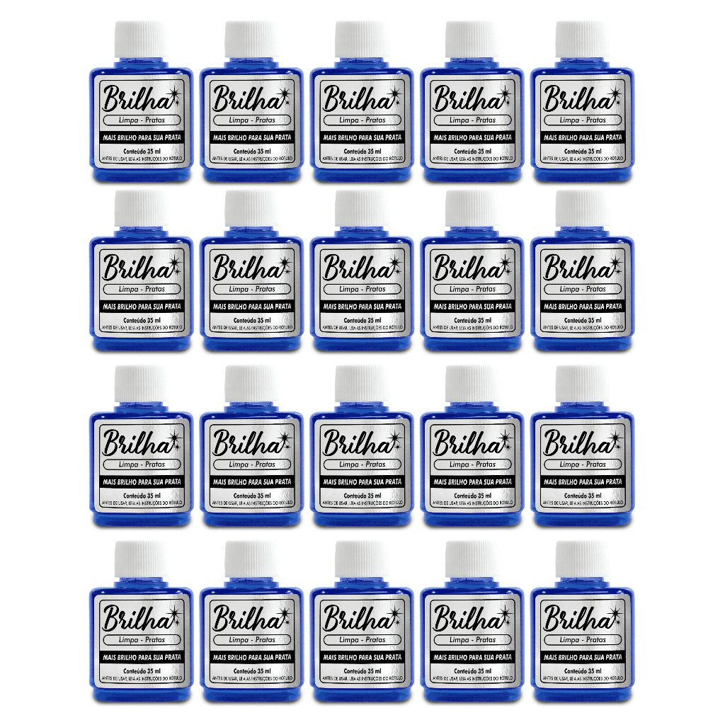 Kit 20 Unidades Limpa Pratas Brilha 35ml - Atacado