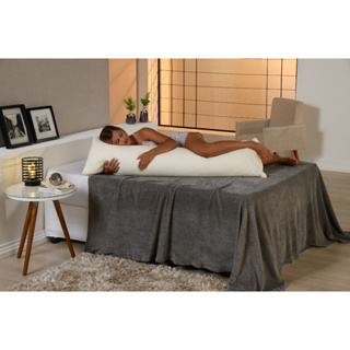 Kit Travesseiro de Corpo xuxão 1.40x45cm + Fronha com zíper Oferta Estampado 100% algodão