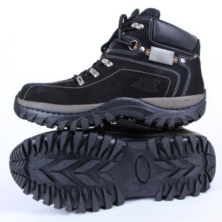 Bota Coturno Adventure Caterpillar Trail Café Em Couro