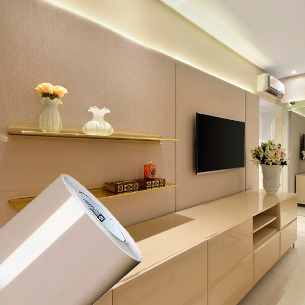 Adesivo Papel Tipo Contact Off White Laca 5m X 50CM Para Decorar Mesa e ...