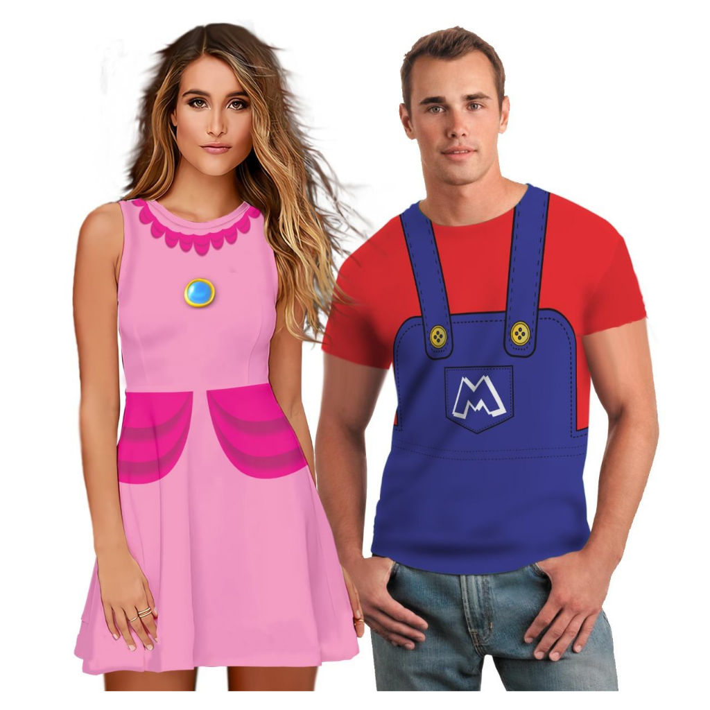 Kit Cosplay Vestido + Camisa Adulta Estamapa Exclusiva | Shopee Brasil