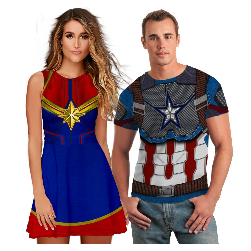 Kit Cosplay Vestido + Camisa Adulta Estamapa Exclusiva | Shopee Brasil