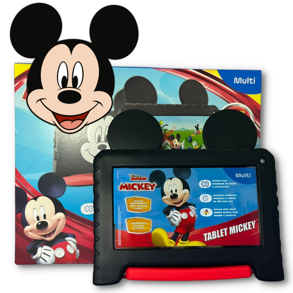 Tablet Multilaser Mickey Mouse Plus Wi Fi Tela 7 Pol. 16GB Quad Core –  NB314
