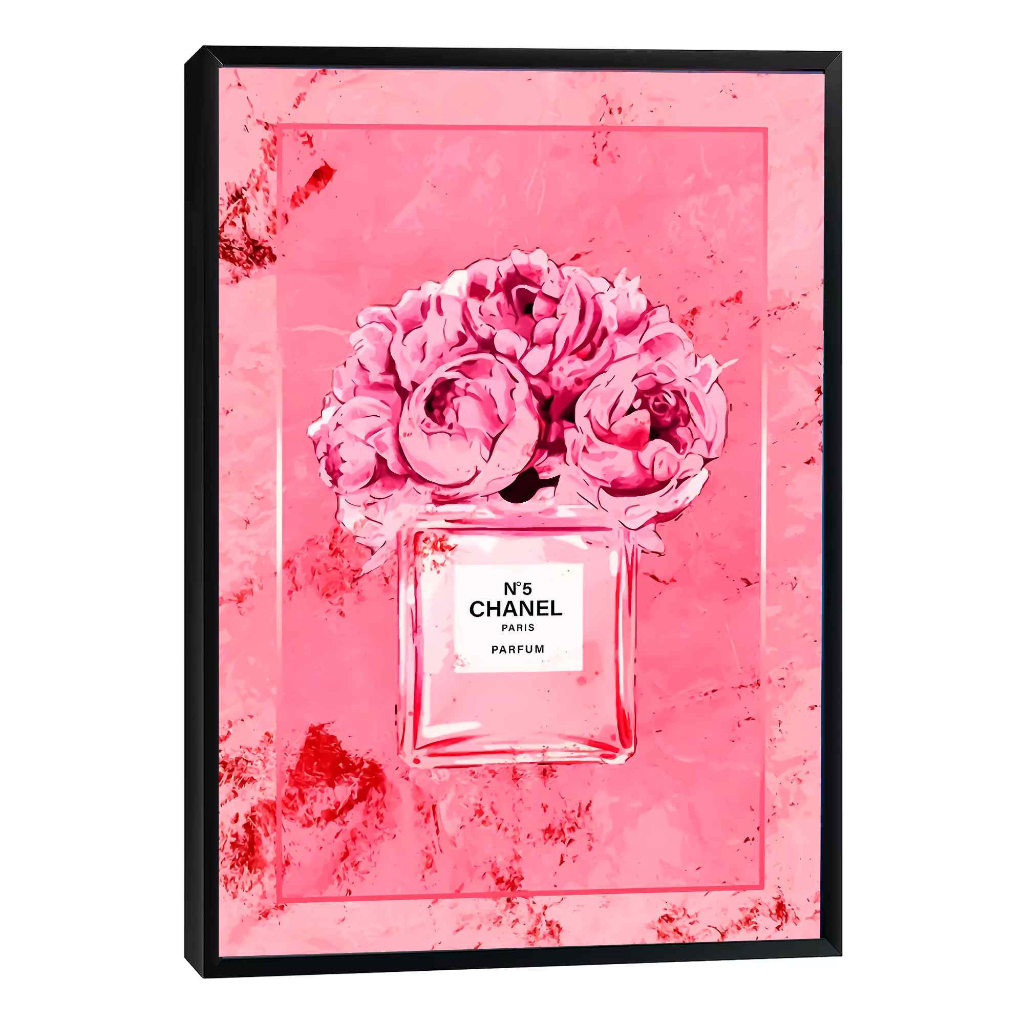 Quadro Decorativo Chanel N5 Buquê de Rosas Shopee Brasil