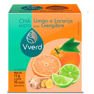 Imunidade Forte com Chá Laranja, Limão e Gengibre 10g - Vverd