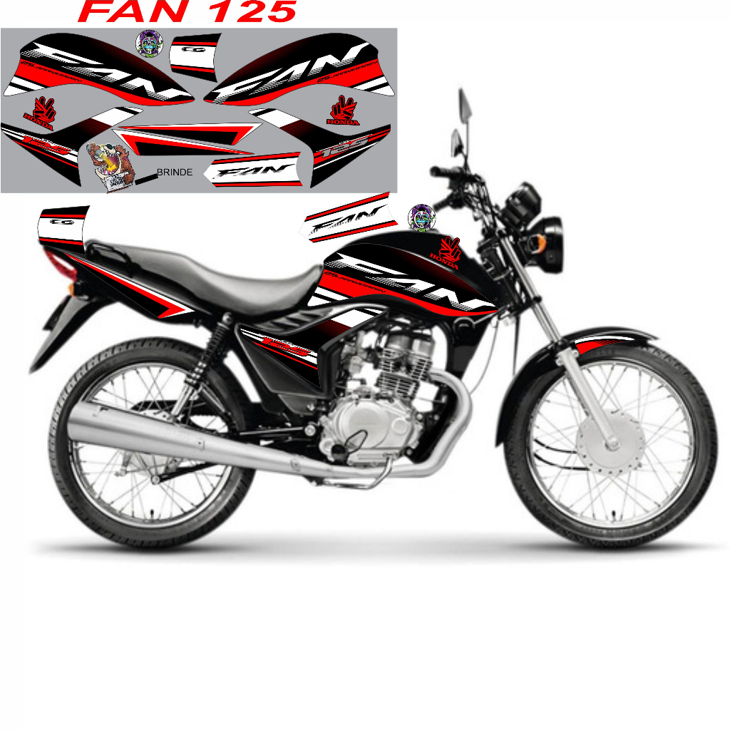 KIT FAIXAS ADESIVOS FAN 125 25 ANOS HONDA (ESCOLHA A COR) | Shopee Brasil