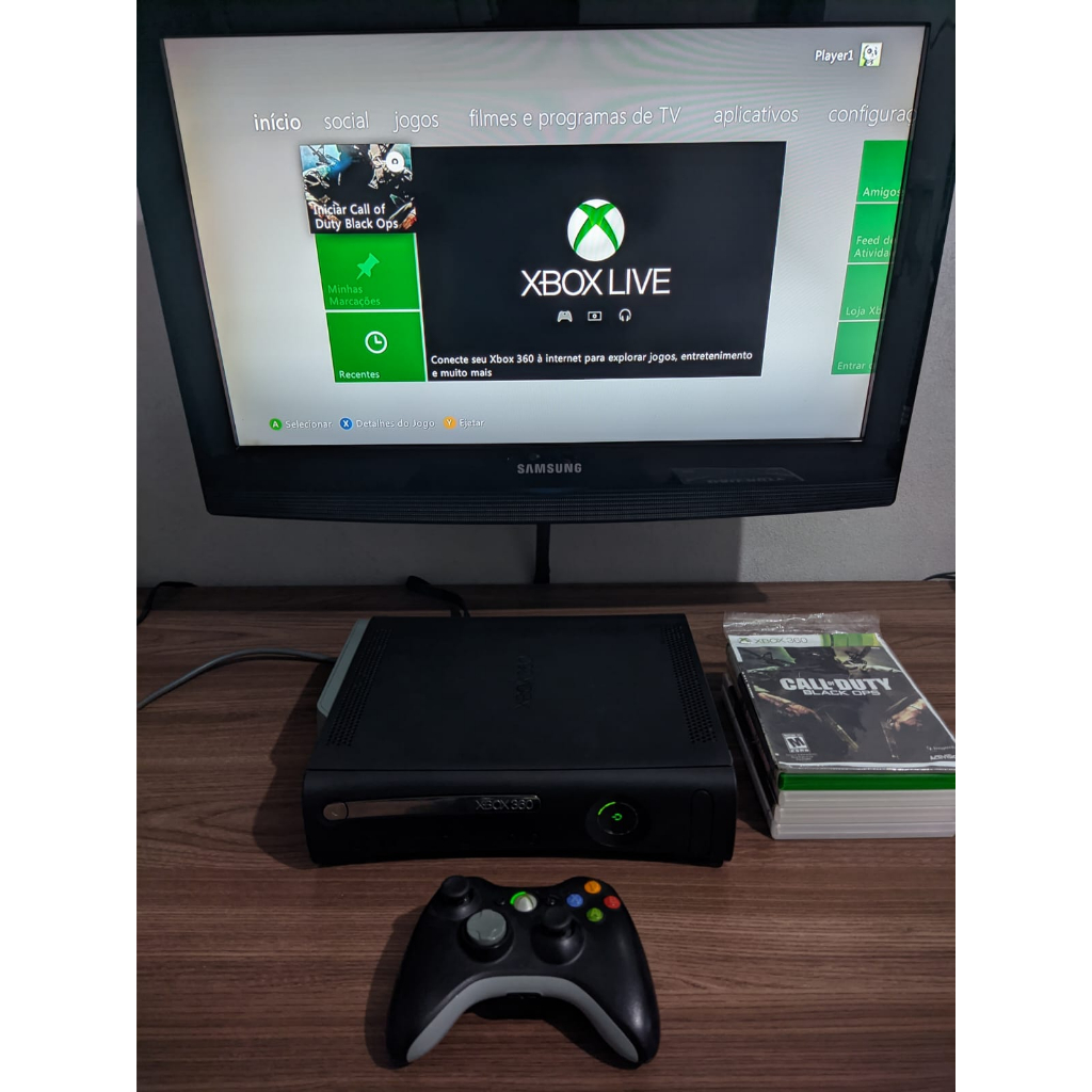 Xbox 360 Fat LT com 5 Jogos - Gameplay do Boy