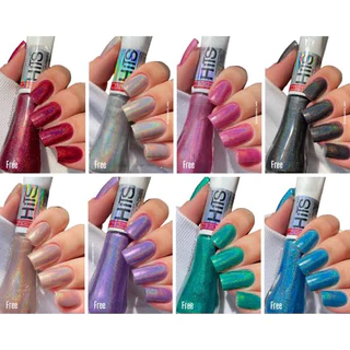 Esmalte Holográfico Hits 5 Free e Efeito Gel 8ml