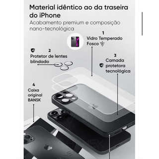 Capa BANSK NanoGlass II Vidro Temperado Fosco iPhone 13
